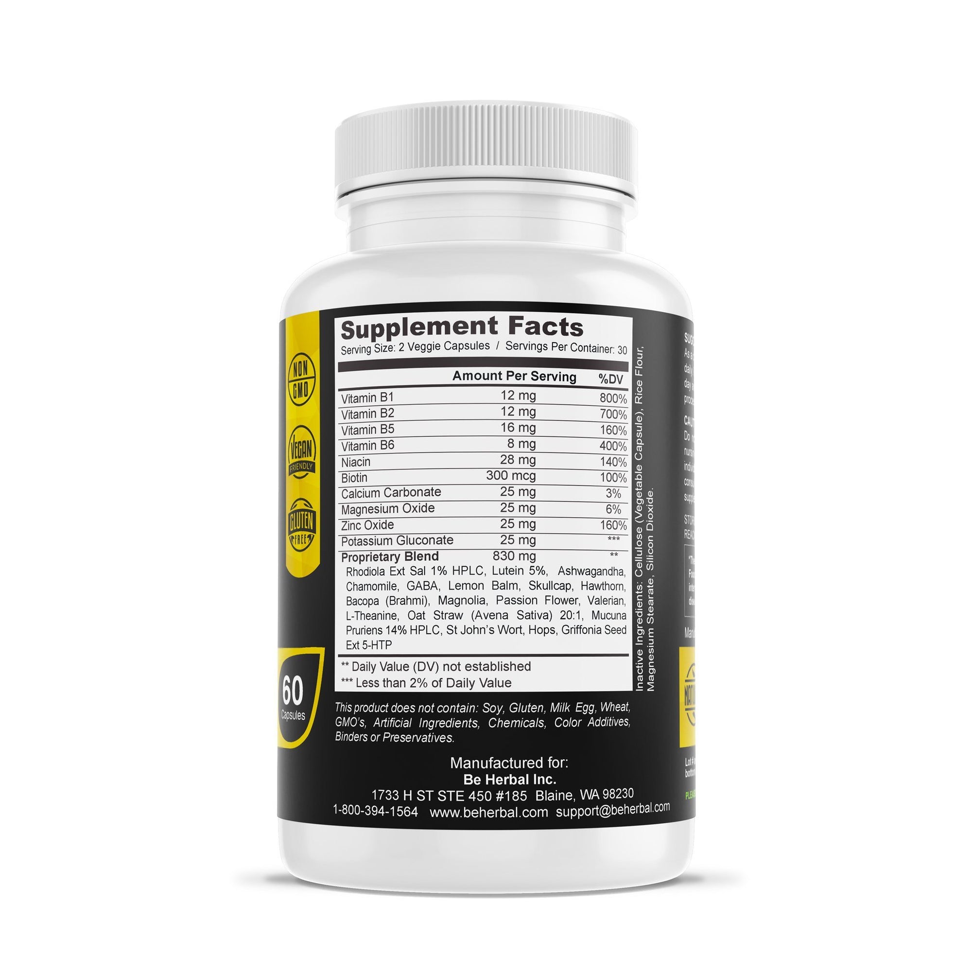 Chill Pill - Advanced Anti Anxiety Formula Herbal Supplements Be Herbal®