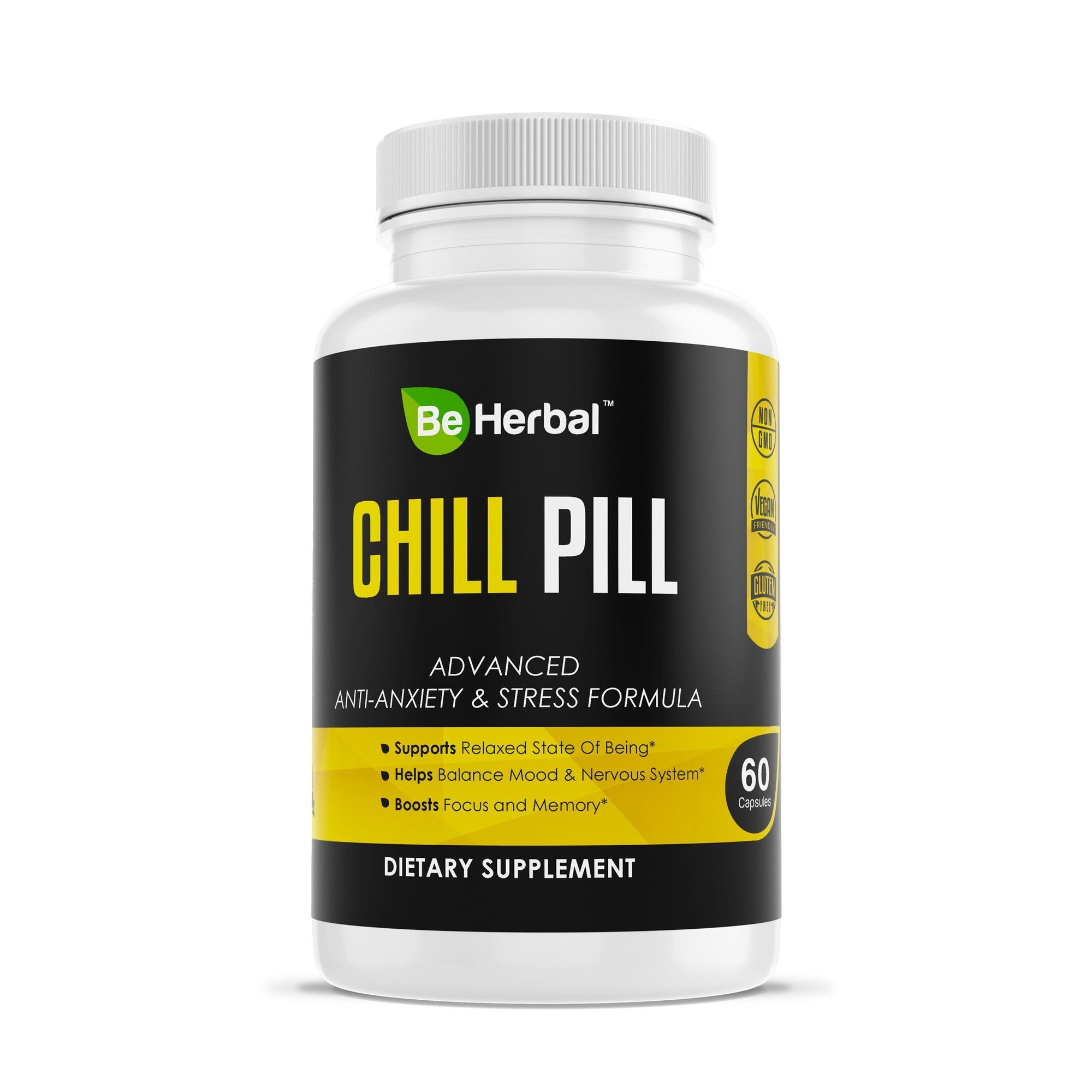 Chill Pill - Advanced Anti Anxiety Formula Herbal Supplements Be Herbal®