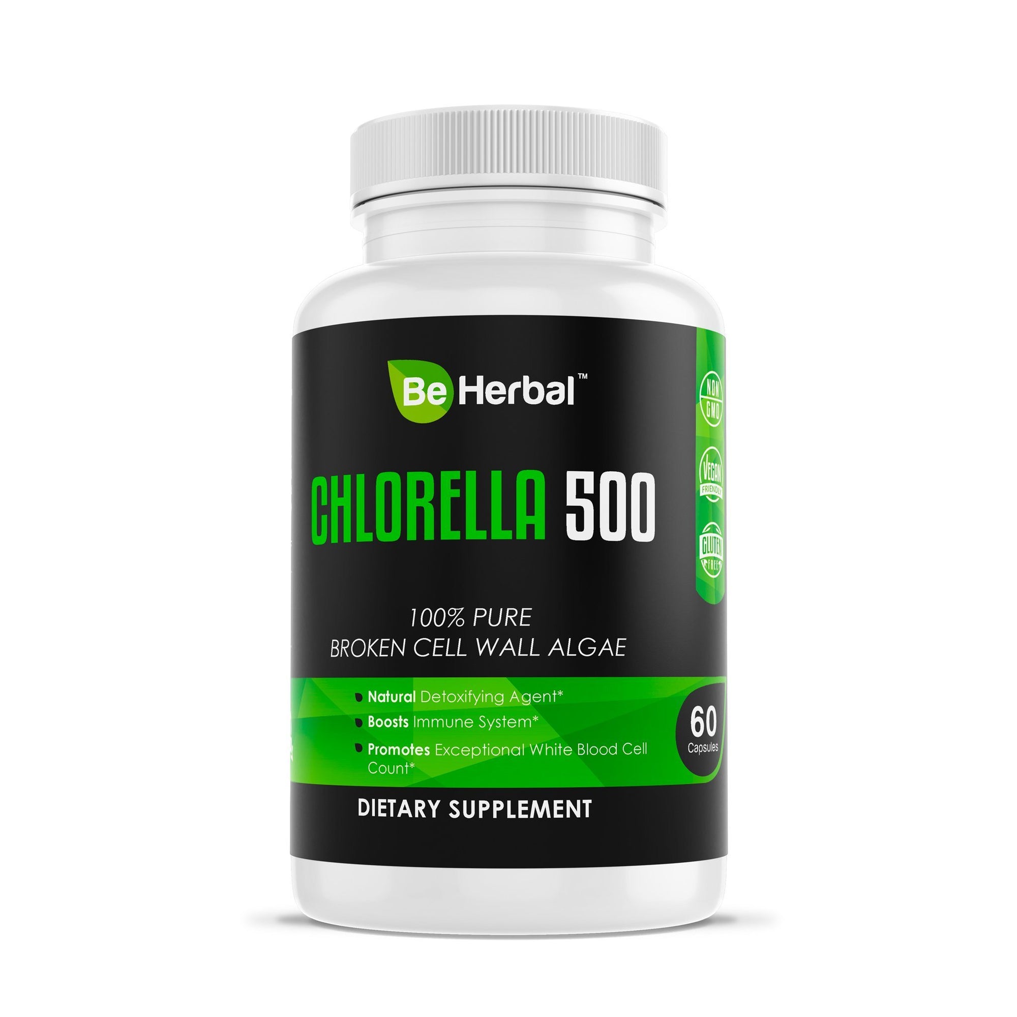 Chlorella 500mg - Clean Superfood Herbal Supplements Be Herbal®