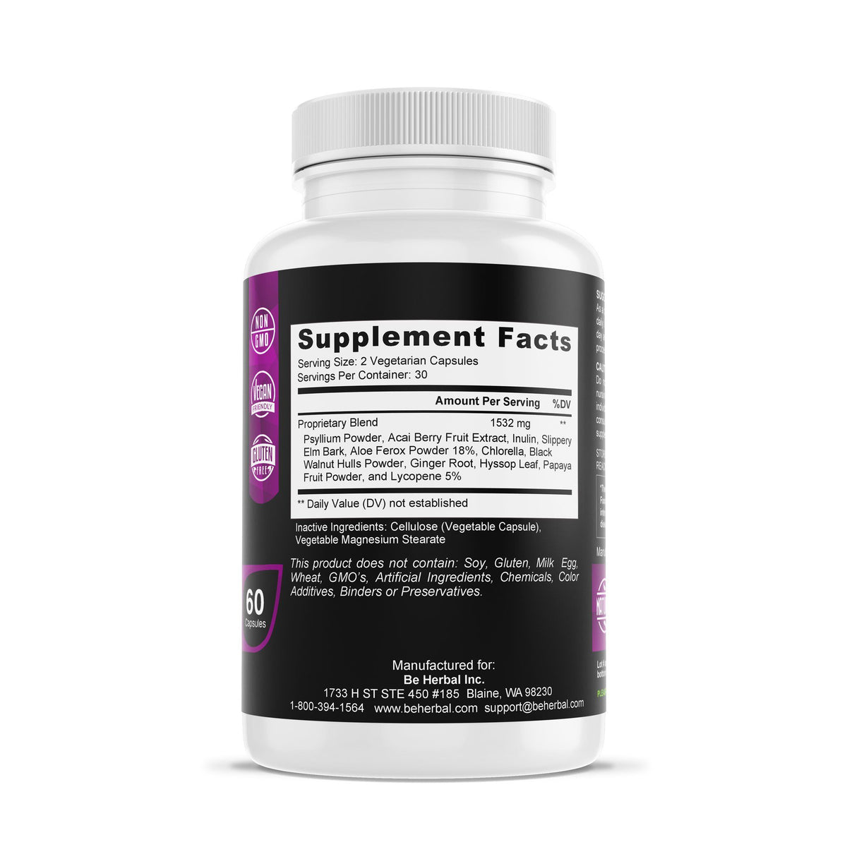 Detox Complex - Advanced formula with Acai Berry Extract Herbal Supplements Be Herbal®