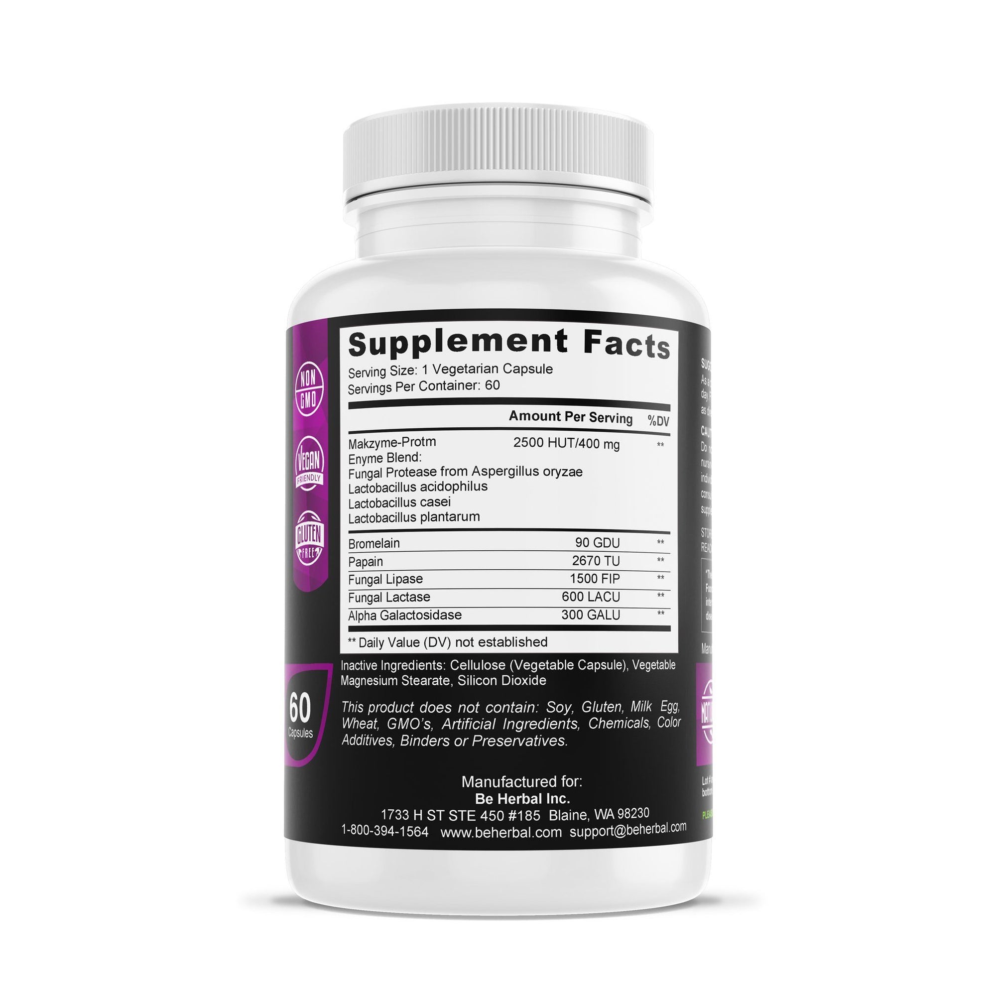 Digestive Enzyme Pro Complex - Enhanced with Probiotics Herbal Supplements Be Herbal®