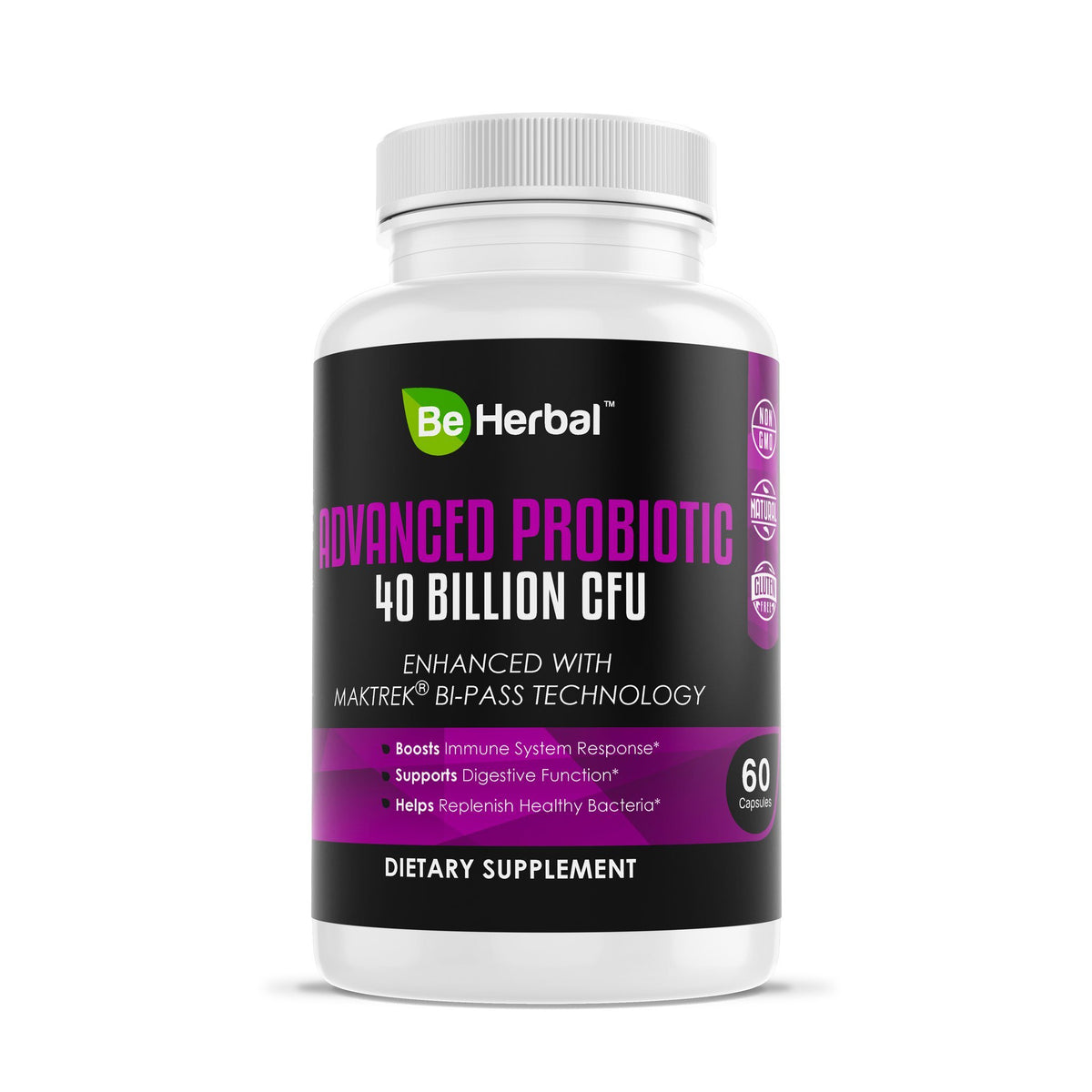 Advanced ProBiotic 40 Billion CFU Herbal Supplements Be Herbal®