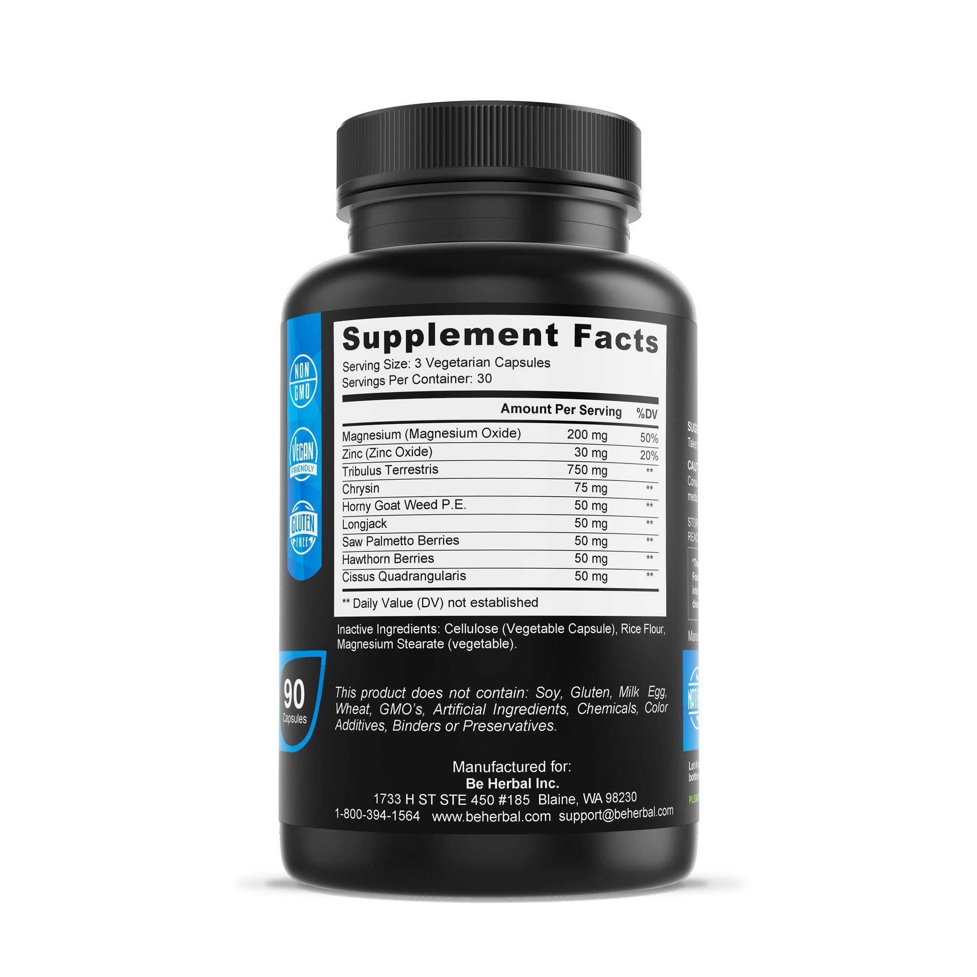 Testo Pro - Testosterone Support Complex Herbal Supplements Be Herbal®