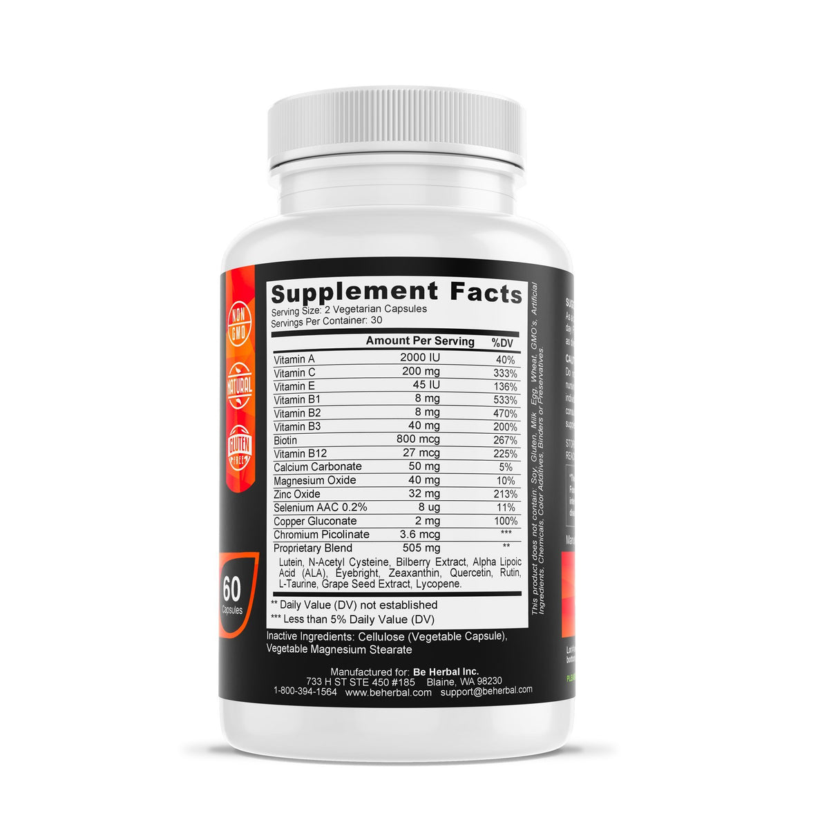 Pro Vision Complex - Advanced Vision Support with Lutein Herbal Supplements Be Herbal®